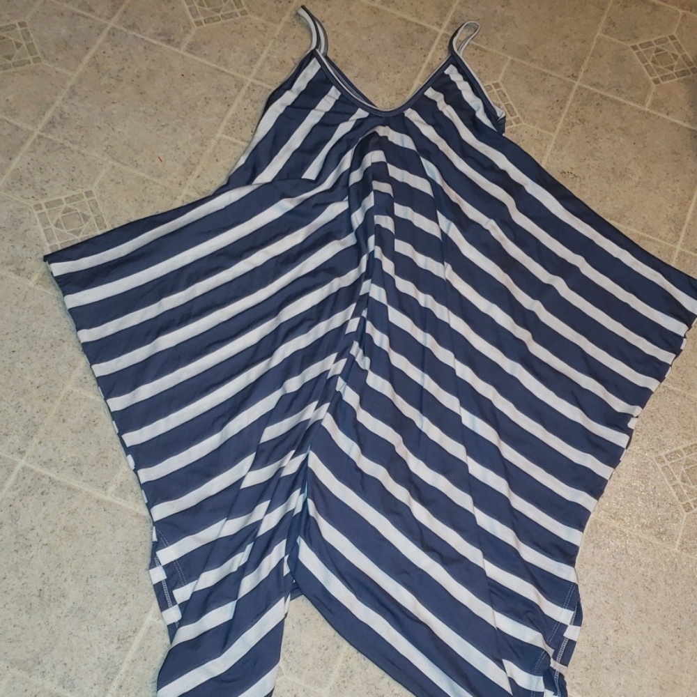 Baci striped jumper dress nwot
